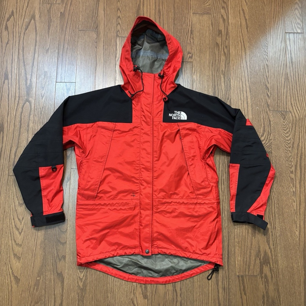 North Face Gore Tex Shell Jacket Red Women's Medium Snowboard Ski Winter Flawed